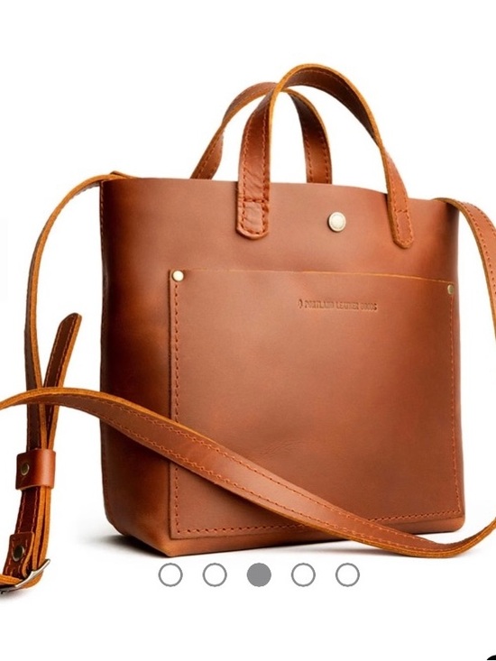 Portland Leather Handbags - NWT Portland Leather Goods Mini Crossbody Tote Bag in Honey